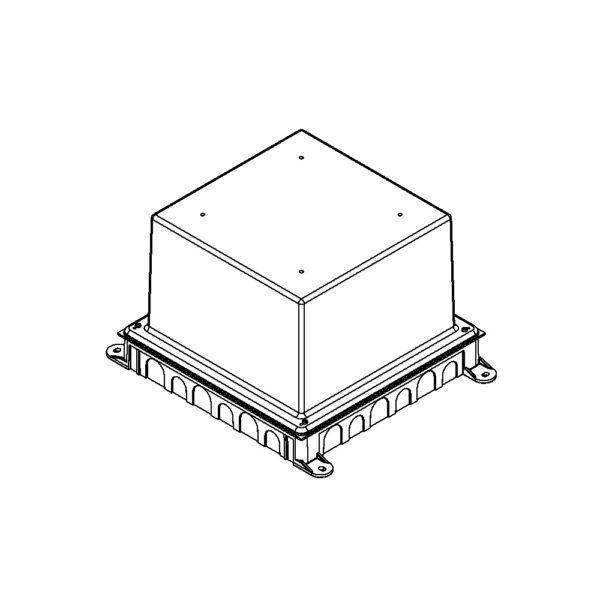 Produktbild UBD 210 250  -  Kunststoff-Einbaubox, schwarz, inkl. Styroporklotz im Inneren, oben: 220x220mm, unten: 260x310mm, H: 185mm